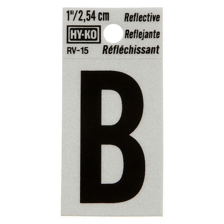 Hy-Ko 1.25In Reflective Letter B, 10PK B00374